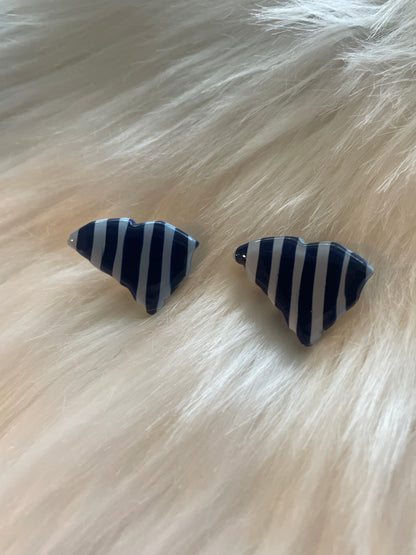 Light Blue & Navy Striped South Carolina State Studs