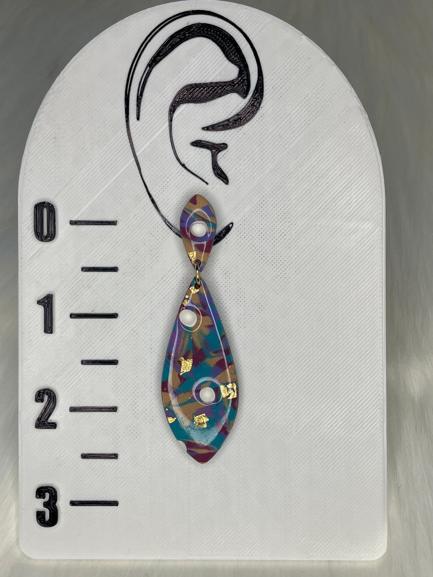 Multi-colored teardrop dangles