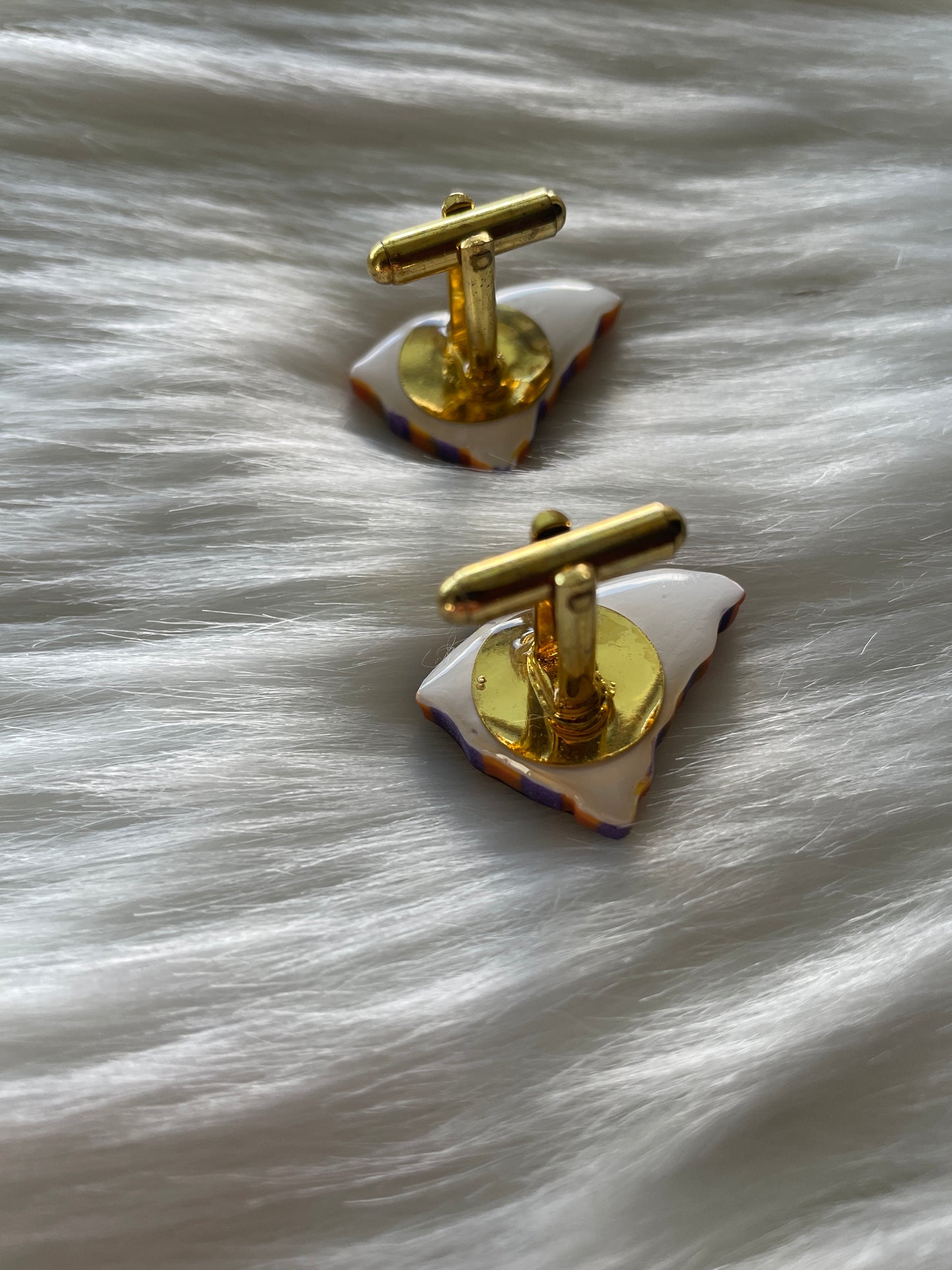 Orange & Purple Cufflinks