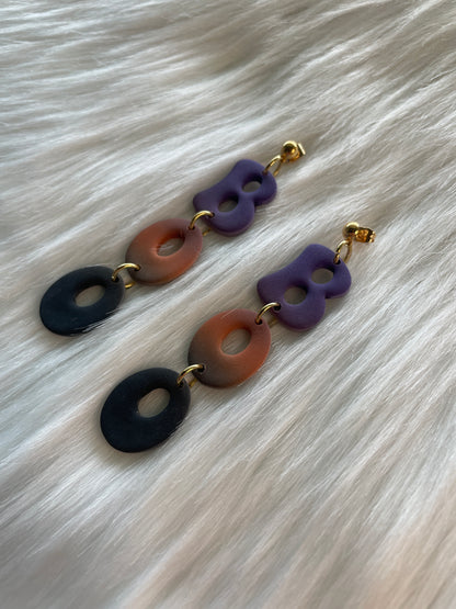 Tiered boo dangle earrings | Halloween earrings