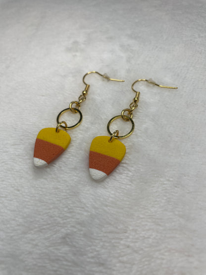 Candy corn dangle earrings | Halloween Earrings