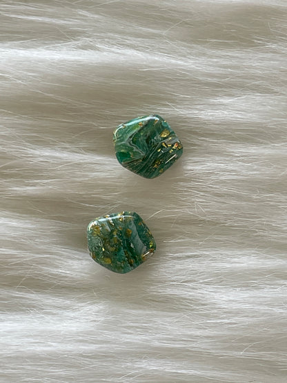 Oblong stained glass studs