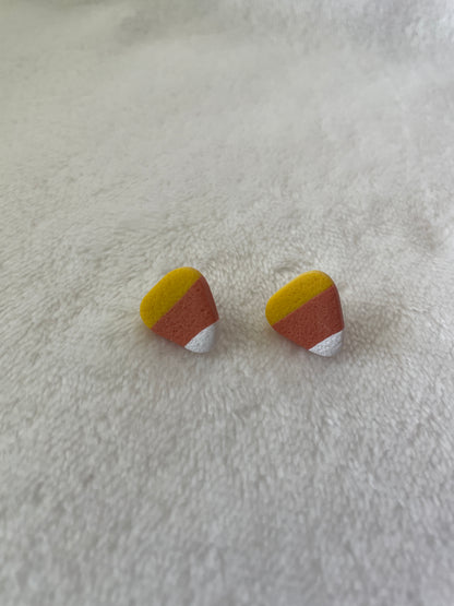 Candy corn stud earrings | Halloween earrings