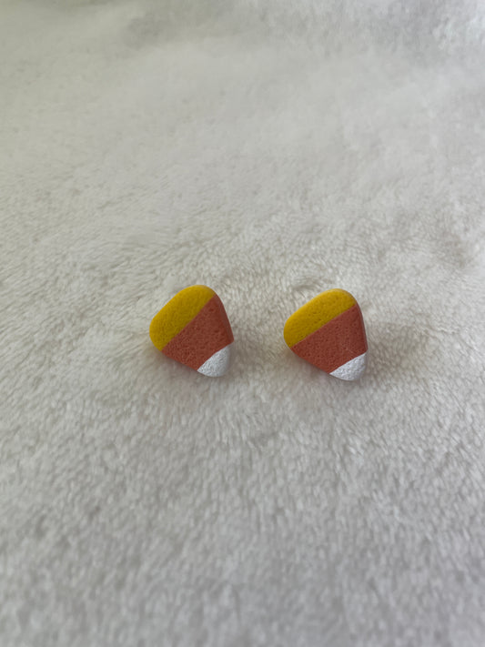 Candy corn stud earrings | Halloween earrings