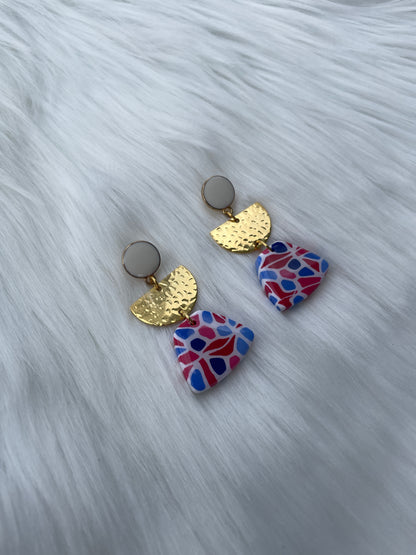 Red, white, and blue dangles