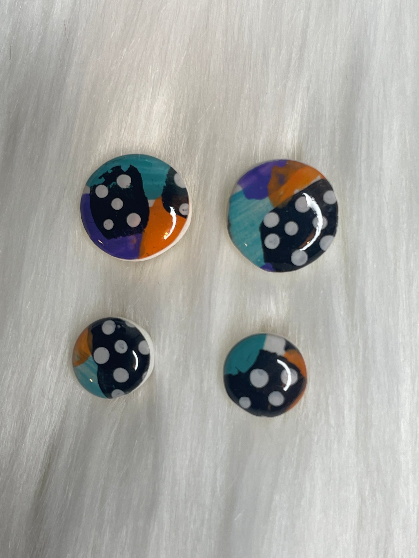 Hand painted Halloween stud earrings