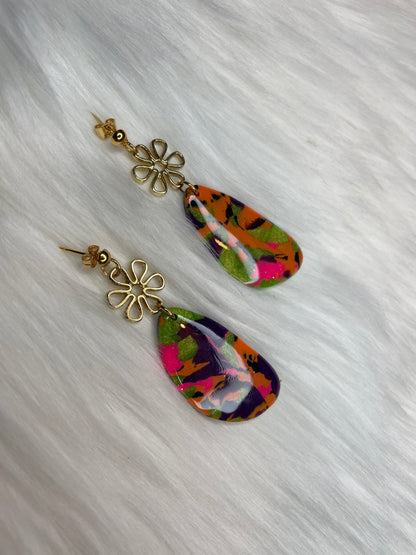 Multi-colored marble dangles