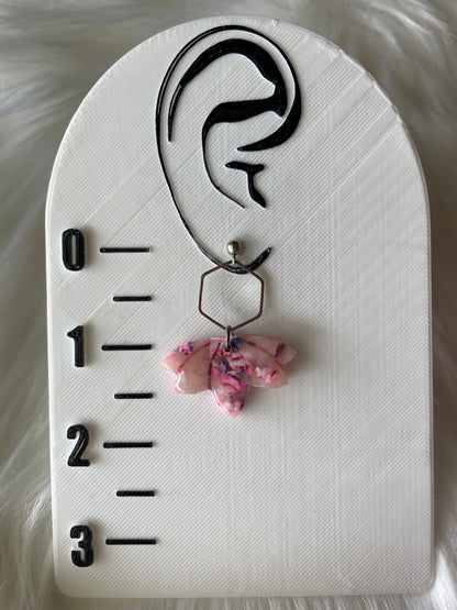 Multi colored pink lotus dangles