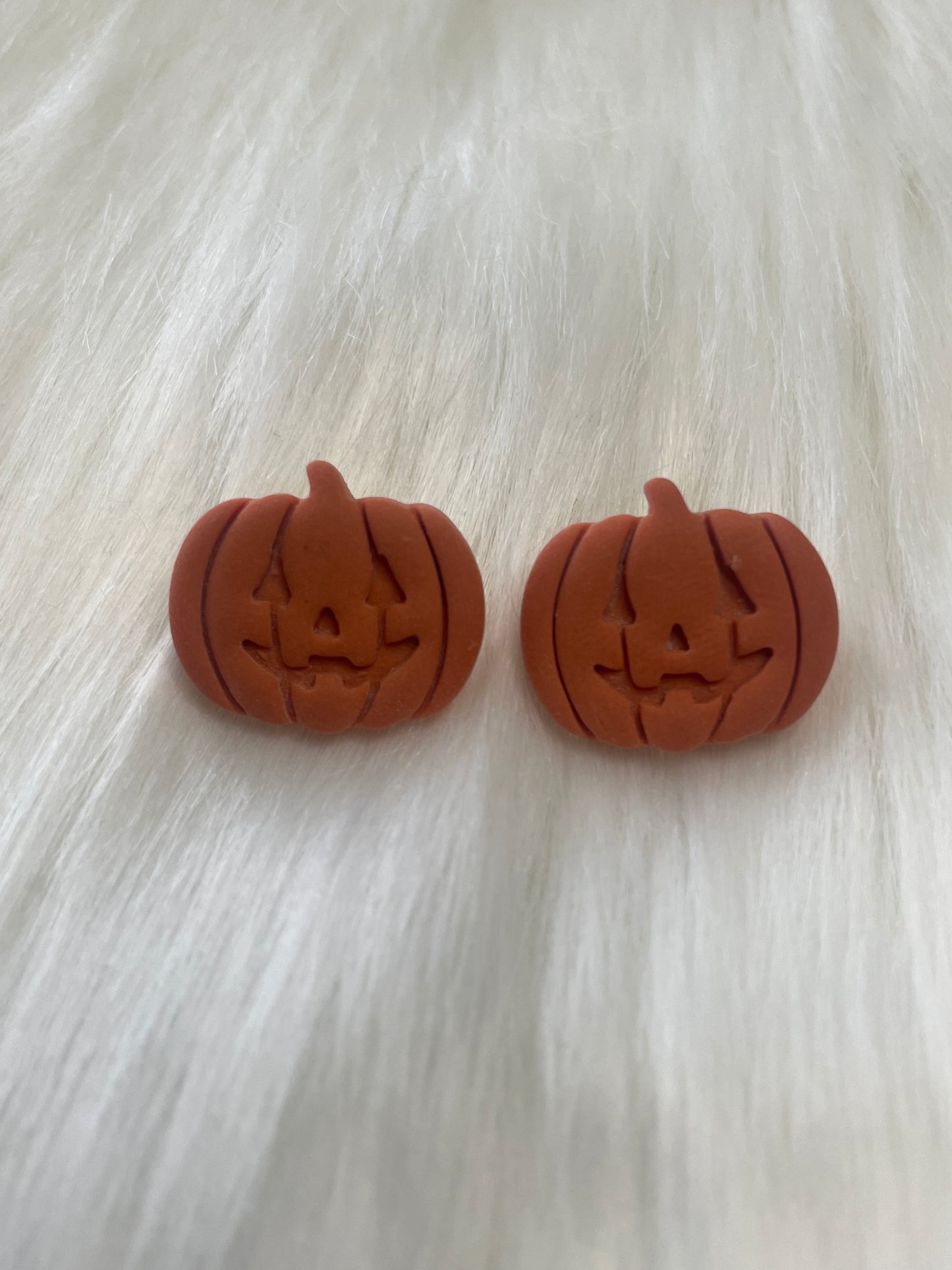 Jack O' Lantern stud earrings | Halloween earrings | Fall earrings