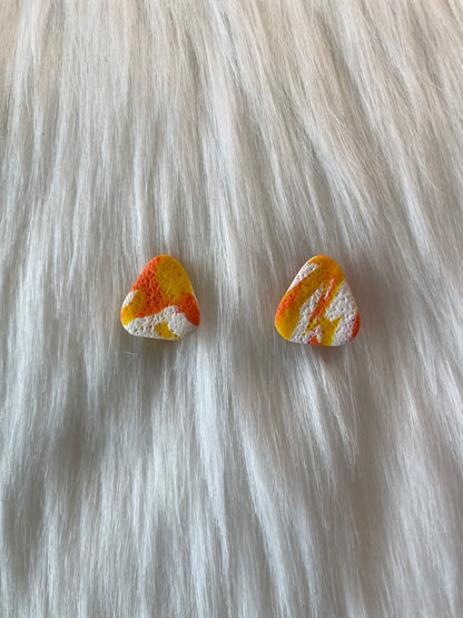 White, Yellow, & Orange Triangle Studs