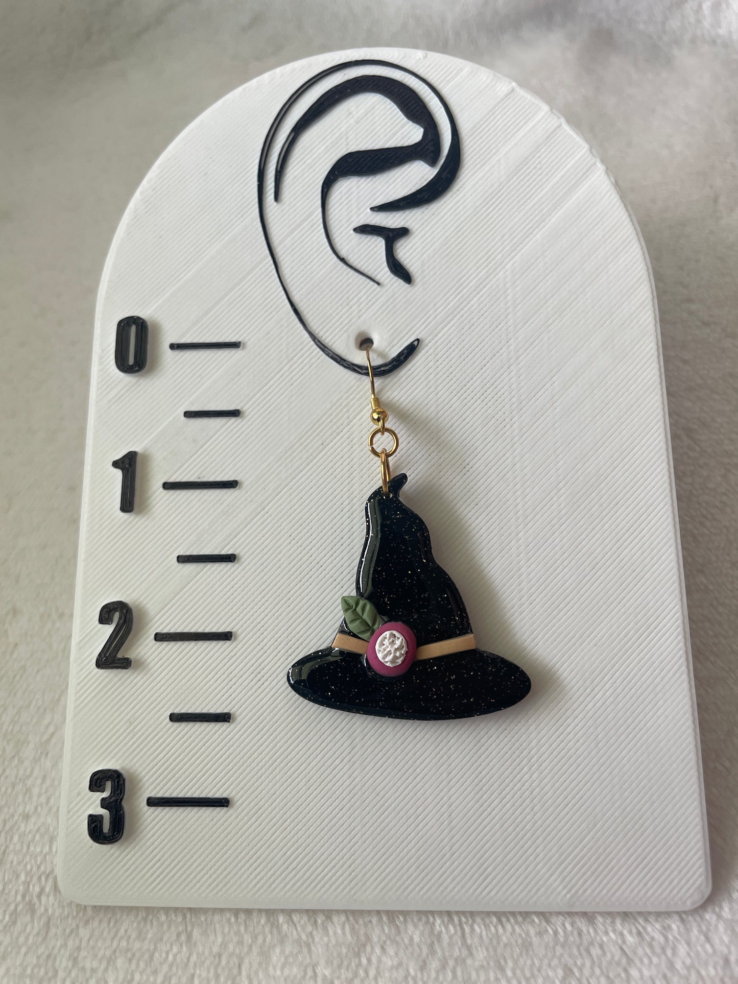 Witch hat dangle earrings | Halloween earrings