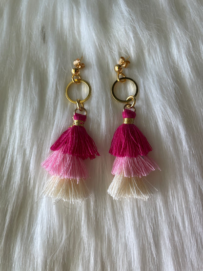 Three-tiered tassel dangles