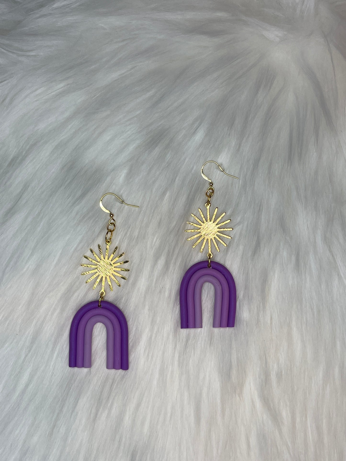 Starburst rainbow dangles | Purple