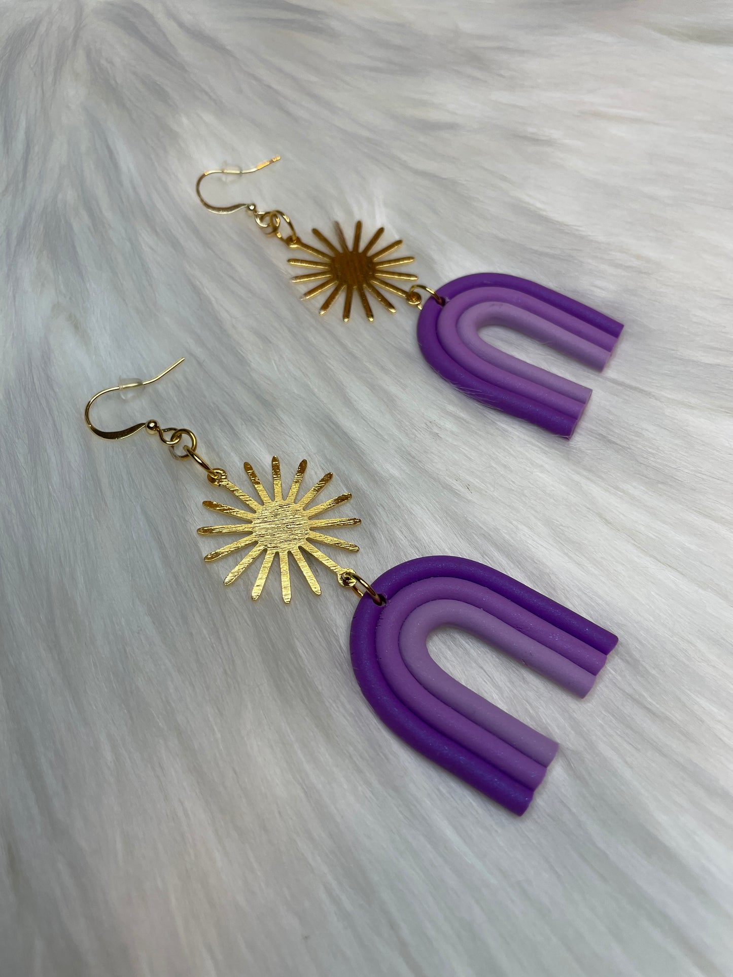 Starburst rainbow dangles | Purple