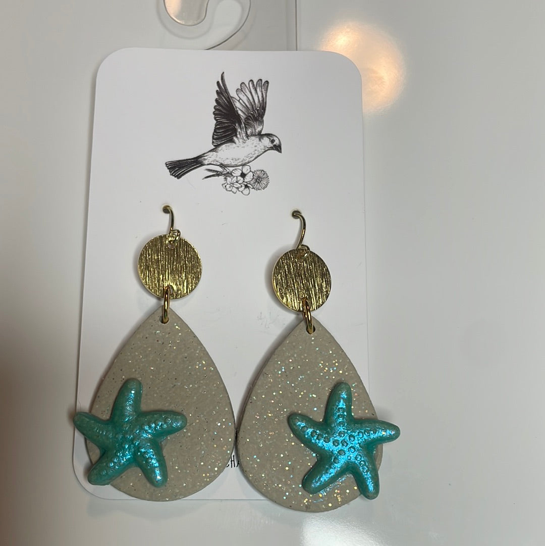 Teardrop starfish Pluff mud dangles