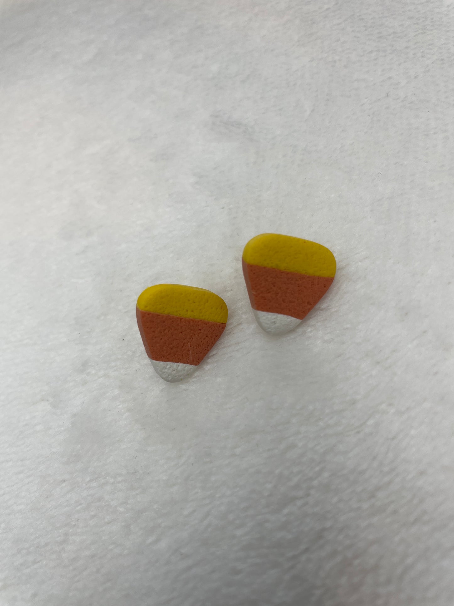 Candy corn stud earrings | Halloween earrings