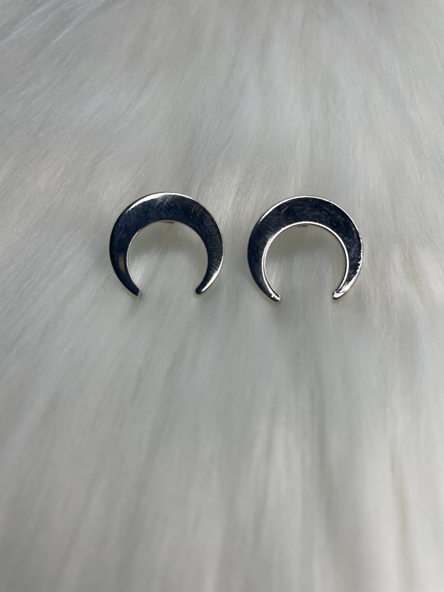 Metal half moon stud earrings | Halloween earrings | Fall earrings