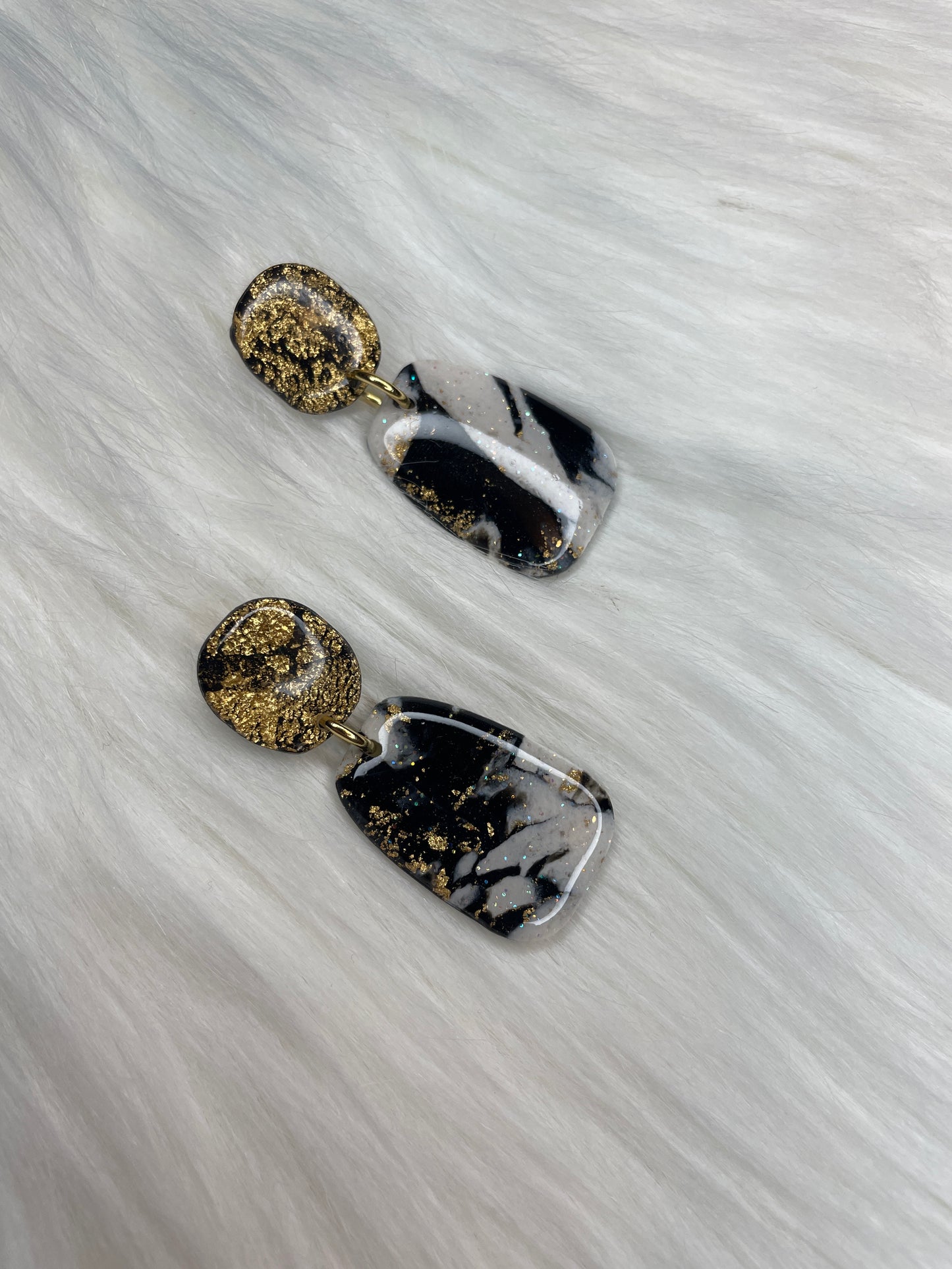 Two tiered marble dangles