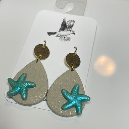 Teardrop starfish Pluff mud dangles