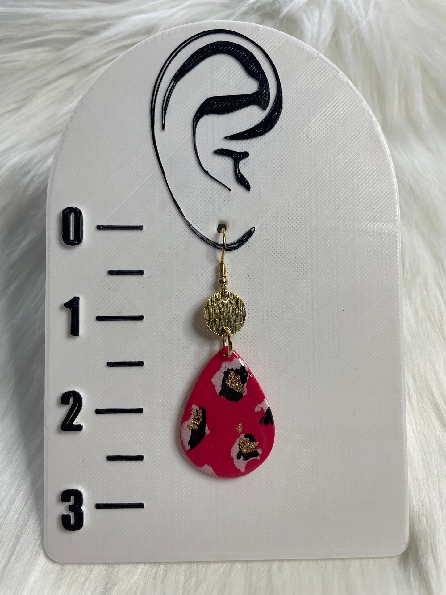 Pink leopard Barbie dangles