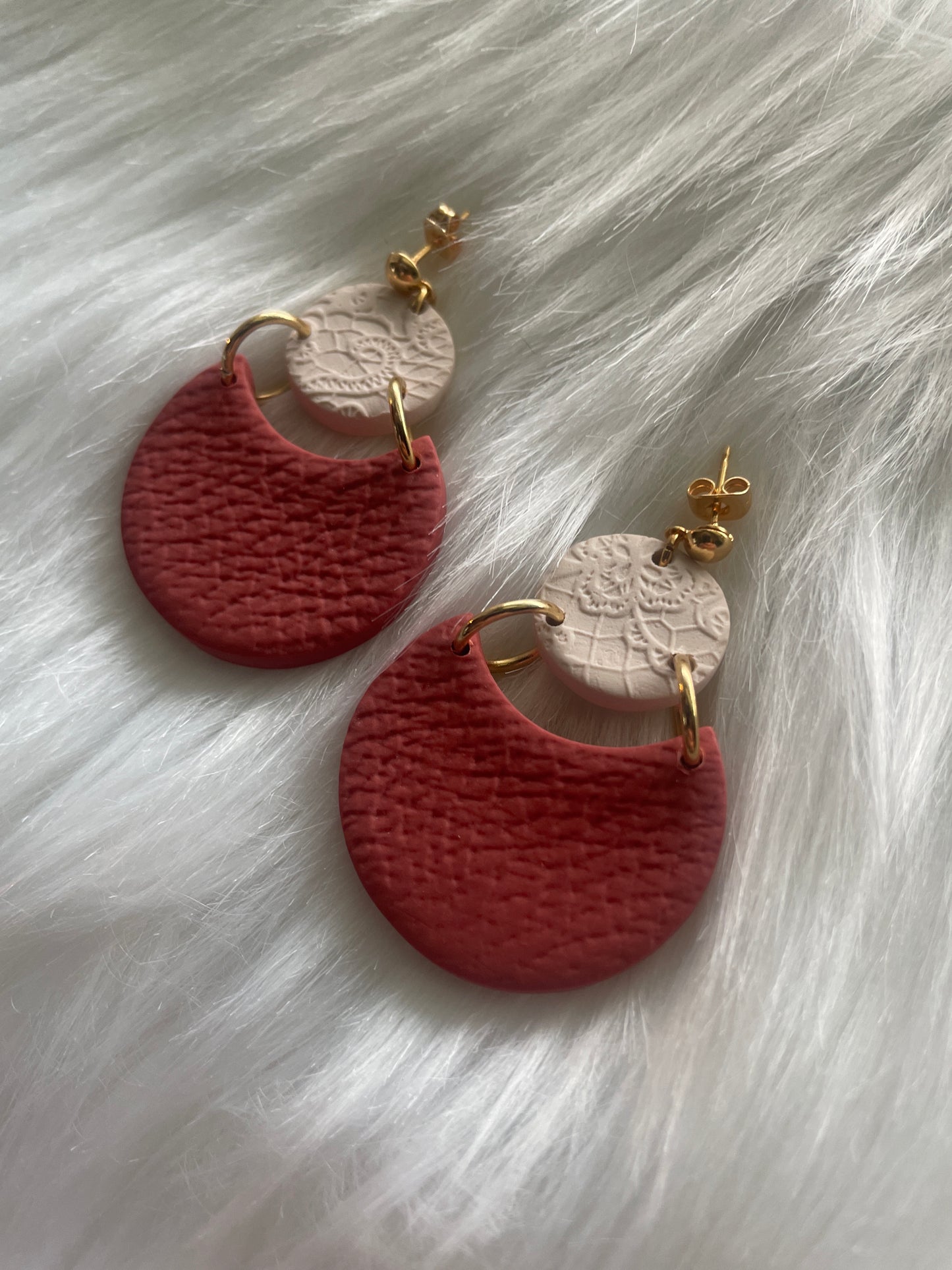 Leather and lace dangles