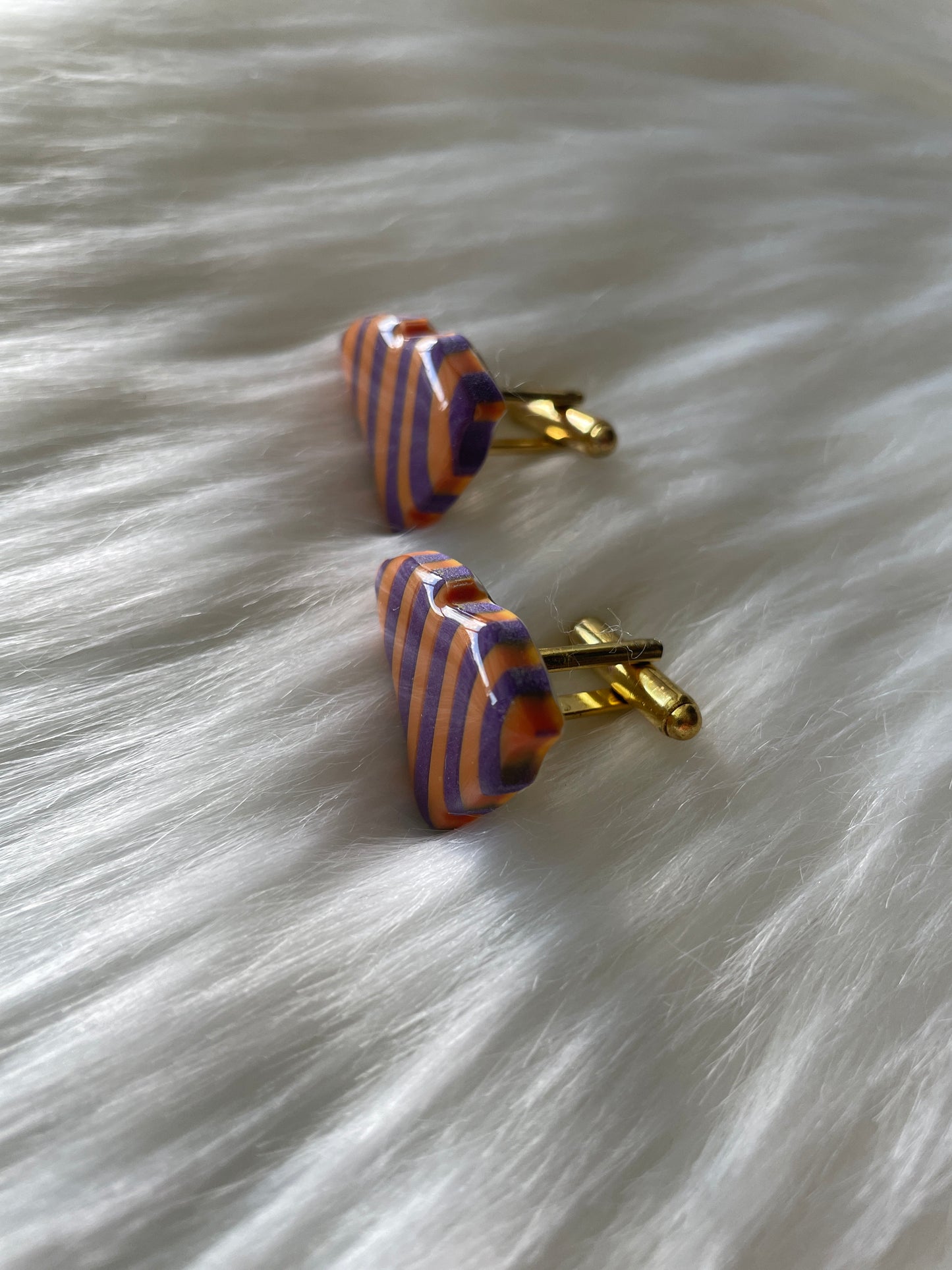 Orange & Purple Cufflinks