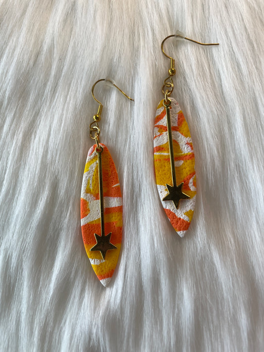 White, Yellow, & Orange Dangles with star