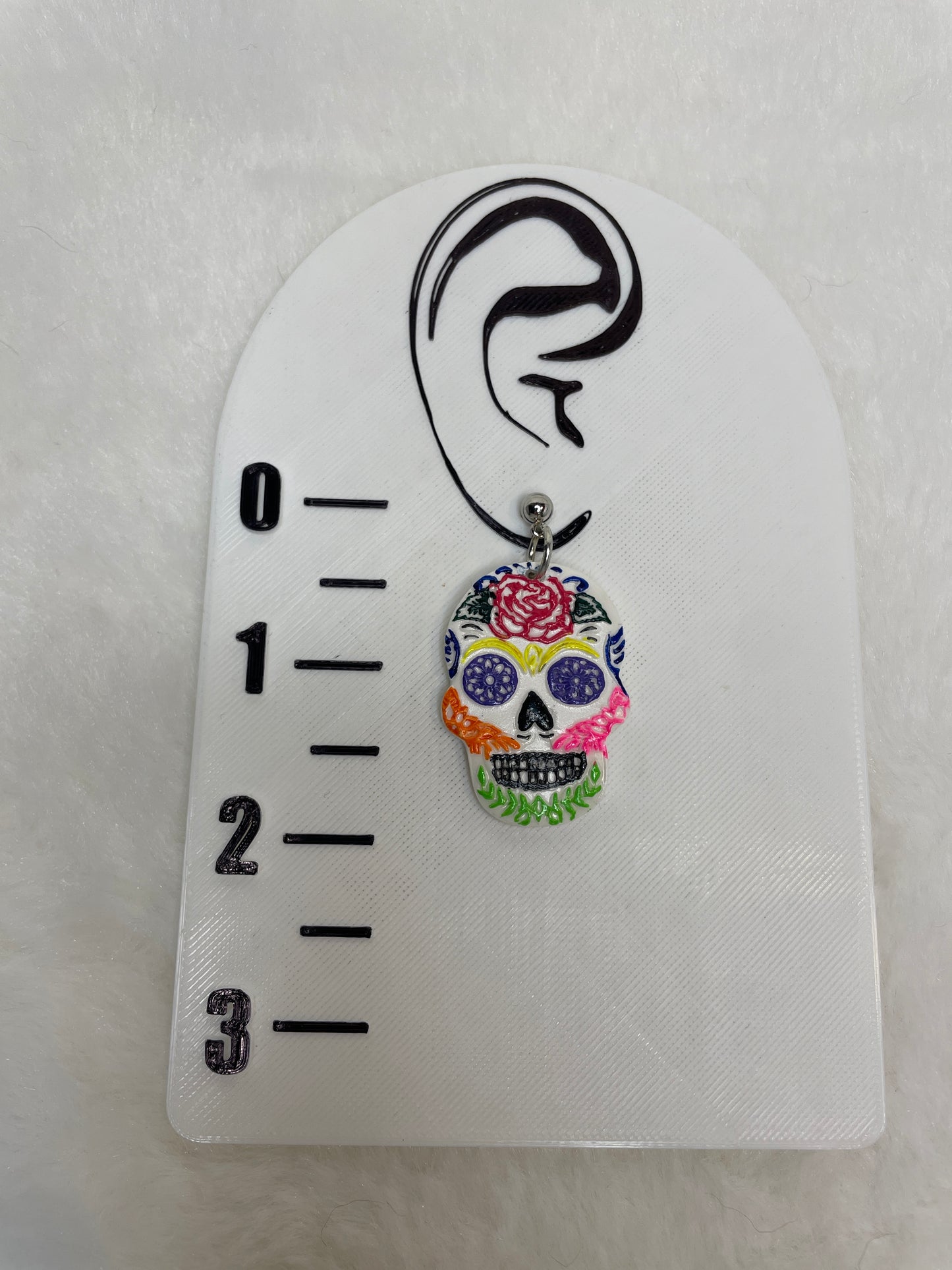 Multi-colored skull earrings | Halloween earrings