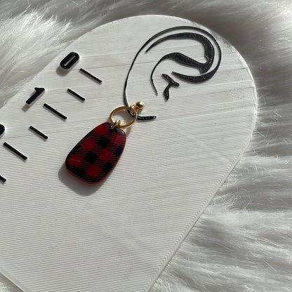 Gingham Holiday Dangles