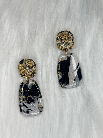 Two tiered marble dangles