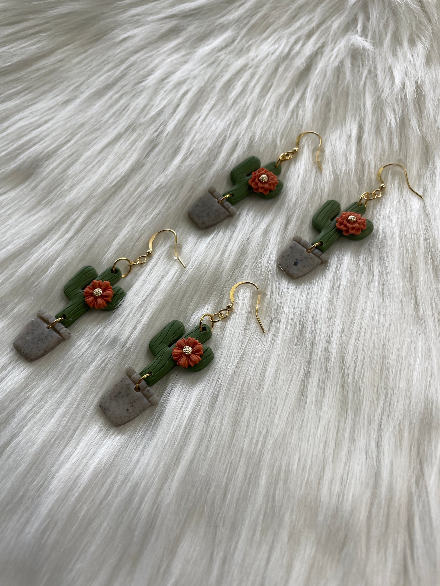 Floral cactus dangles