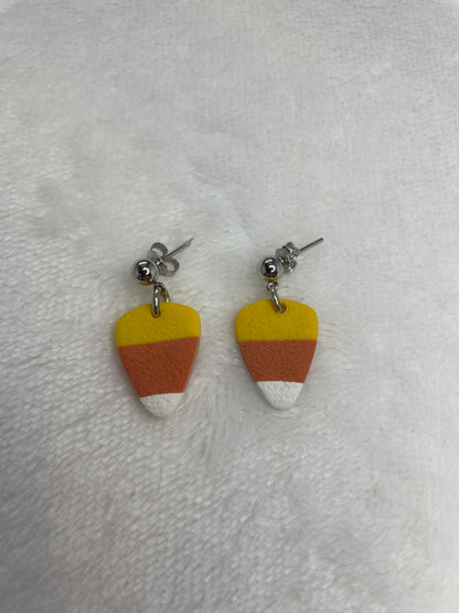 Candy corn ball post earrings | Halloween Earrings