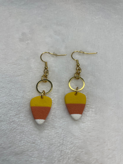 Candy corn dangle earrings | Halloween Earrings