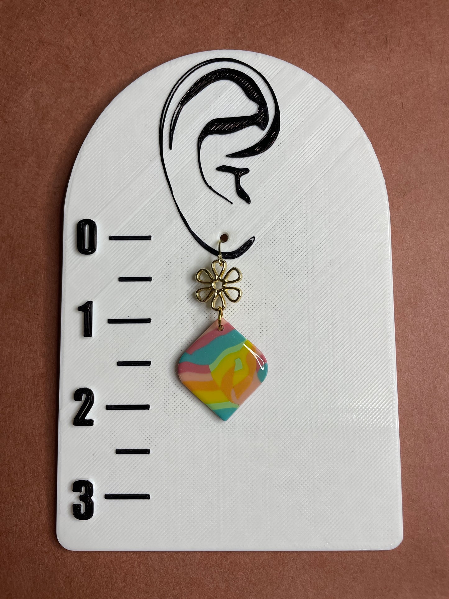 Multi colored floral dangles