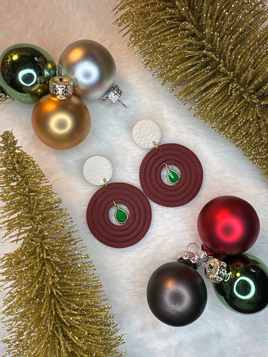 Oval holiday dangles