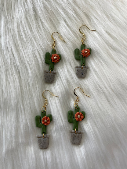 Floral cactus dangles