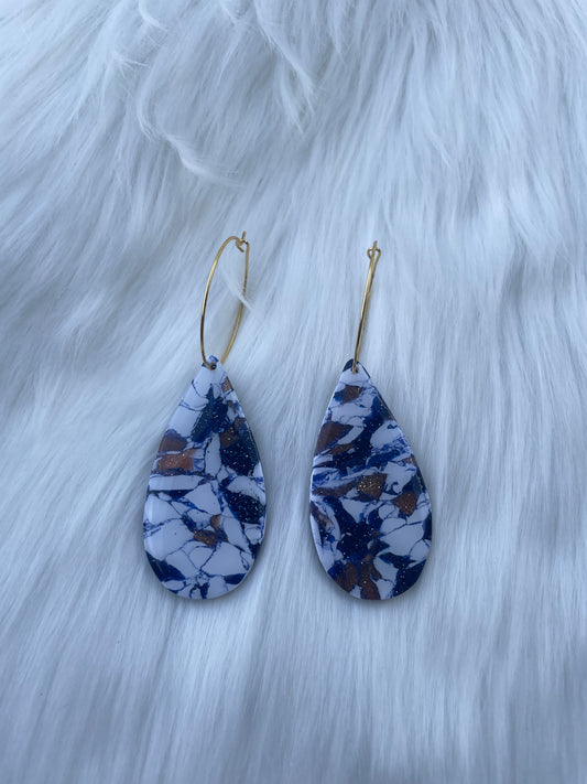 Teardrop marble dangles