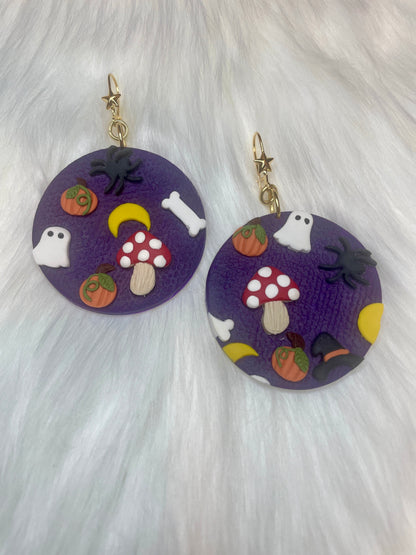 Round Halloween dangles