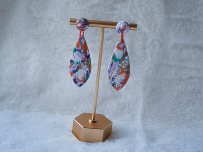 Multi-colored teardrop dangles