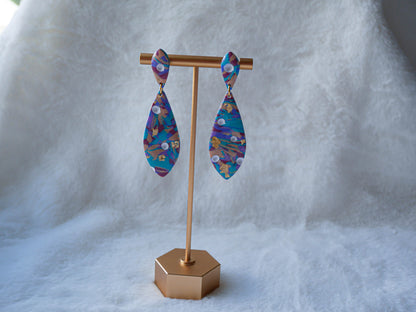 Multi-colored teardrop dangles