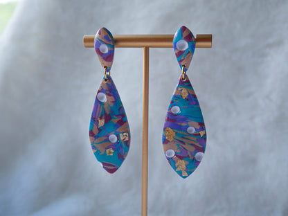 Multi-colored teardrop dangles