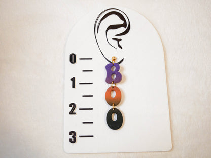 Tiered boo dangle earrings | Halloween earrings