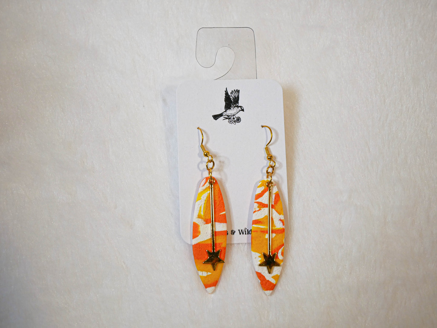 White, Yellow, & Orange Dangles with star