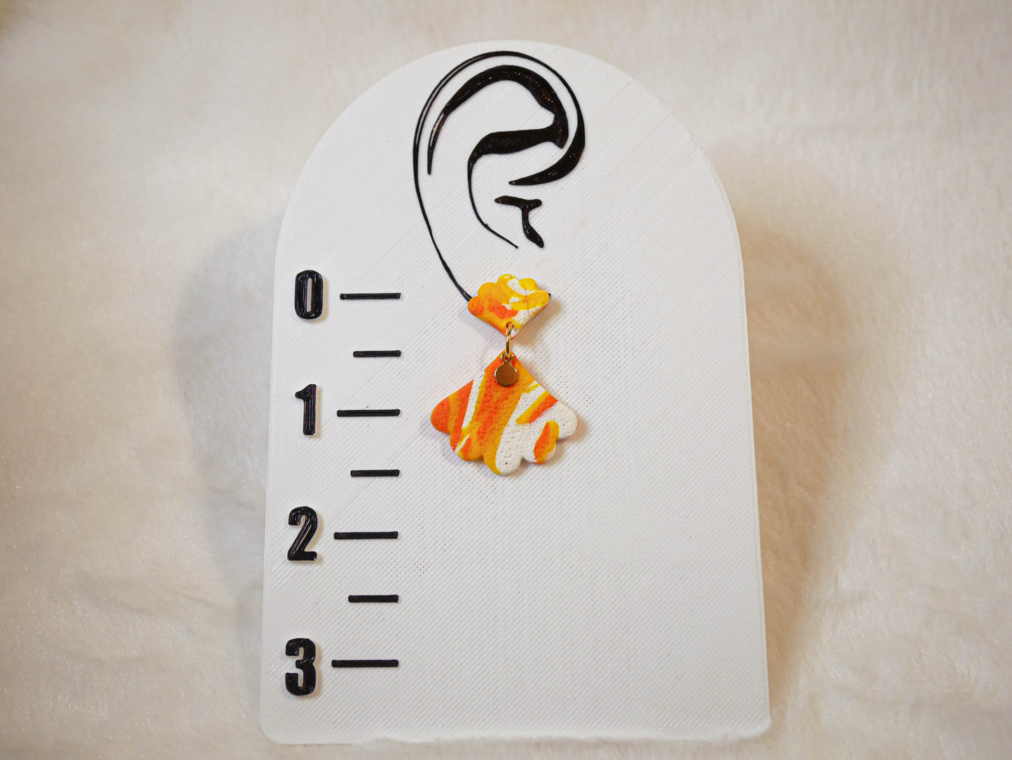 White, Yellow, & Orange Scalloped Dangles