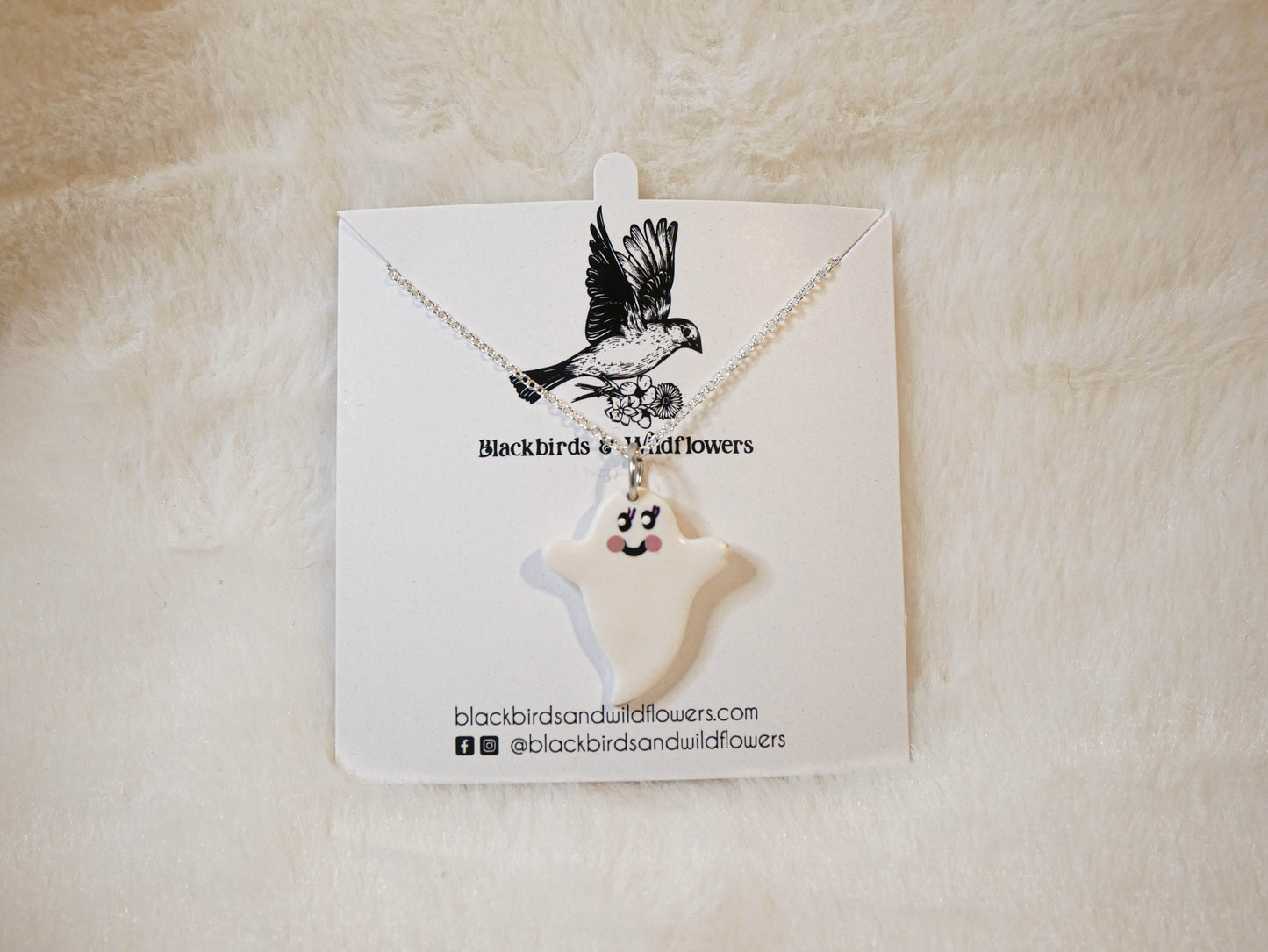 Ghost charm necklace | Halloween necklace