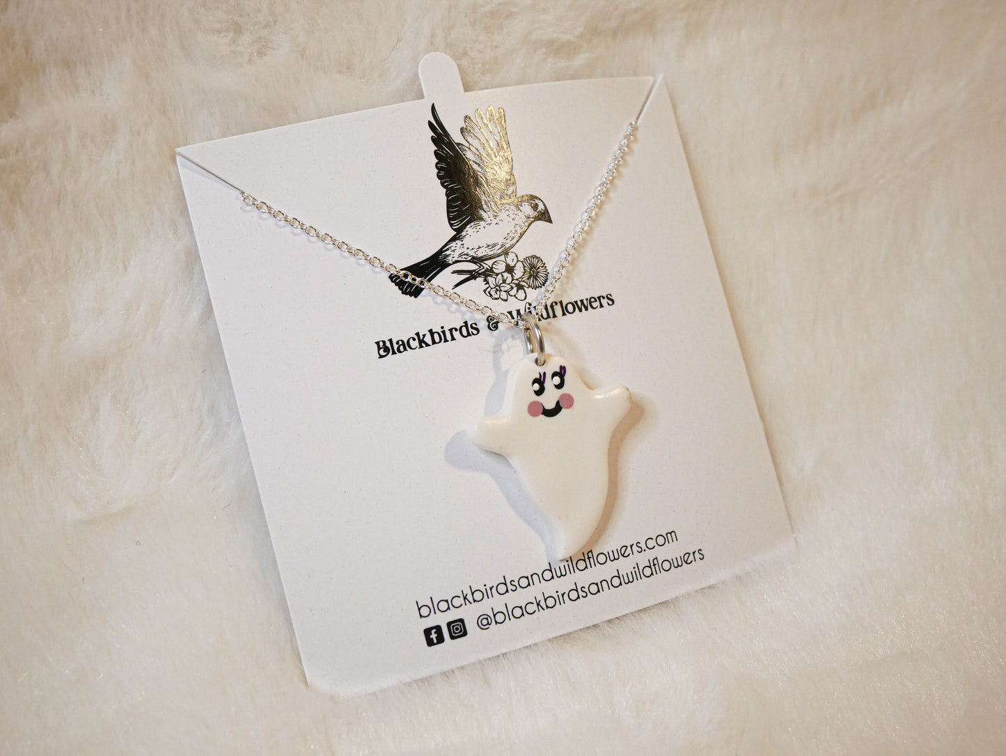 Ghost charm necklace | Halloween necklace