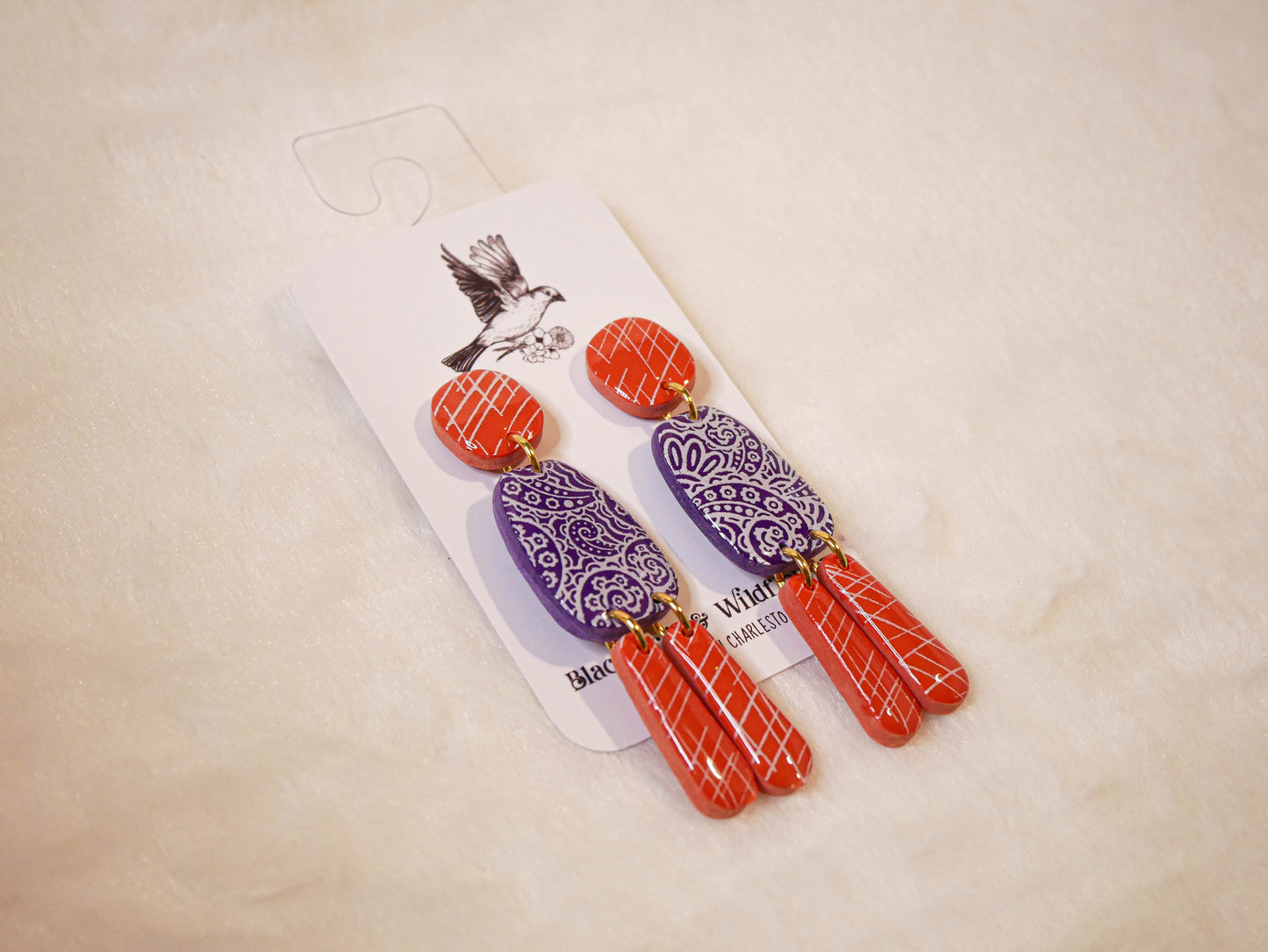 Three tiered paisley dangles | Gameday earrings | Fall earrings