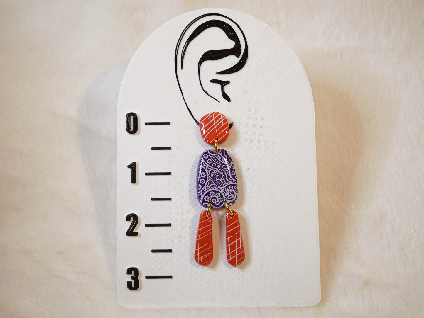 Three tiered paisley dangles | Gameday earrings | Fall earrings