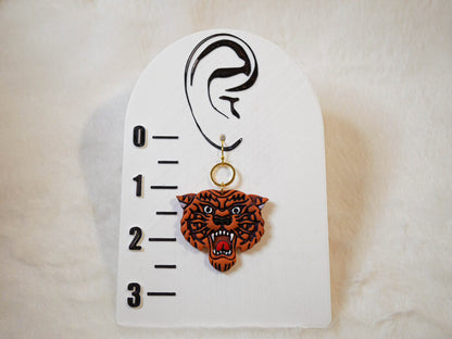 Tiger dangle earrings | Gameday earrings