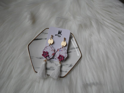 Diamond Valentine's Dangles with Flower